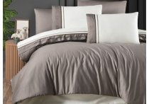 Постельное белье сатин delux First Choice - Groovy Mink (Турция), евро